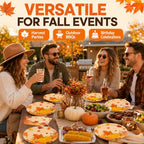 150Pcs Fall Dinner Plates and Napkins Autumn Maple Leaves Pumpkins (Fall Leaves)