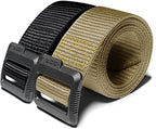 Tactical Belt (2pack Dura Nylon Black/Khaki / Medium)