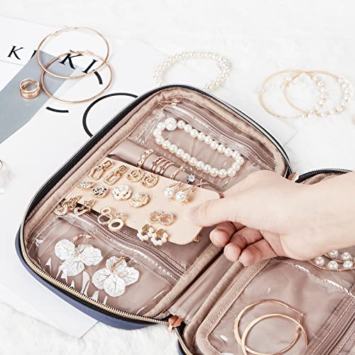 Travel Jewelry Case Organizer (Aegean-Blue / Medium)