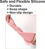 2 Pcs Professional Silicone Heat Resistant Mat Pouch for Curling Iron, Flat Iron and Other Hot Tools, Portable Travel Mat and Cover for Hair Styling Tools with Hanging Hole (2PCS Pink)