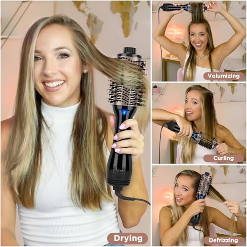 One Step Hair Dryer Brush and Styler Volumizer (Black / 2.3" Oval Barrel)