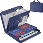 Accordion File Organizer (Blue / 14.2" x 10.4" x 2")