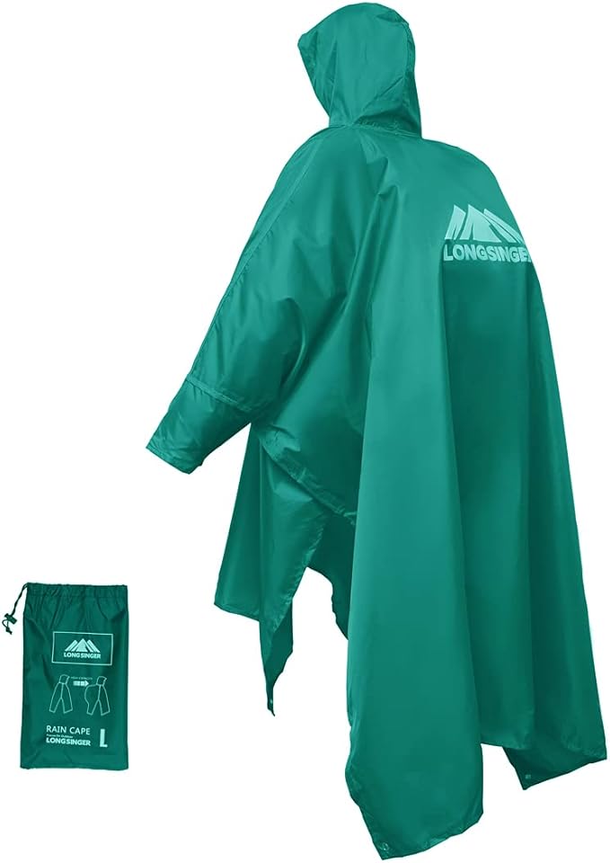 longsinger Rain Poncho for Adult, Waterproof Rain Poncho by longsinger
