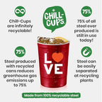 16 oz. Reusable Party Cups (Love Red / 12 Count)