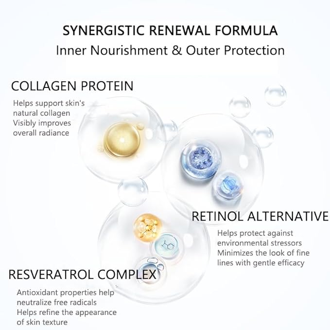 Sudee Collagen Protein Cream Vegan Collagen & Hyaluronic Acid Moisturizer Korean Skincare Visibly Plumper Skin Texture & Improved Elasticity Appearance Gentle Daily Face Cream for All Skin Types 50g