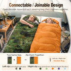 Sleeping Bag for Adults (Camouflage / 87"x29.5")