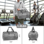 Gym Bags for Men & Expandable Canvas Duffle Bag (Grey 02 / Large-50L Duffle Bag)