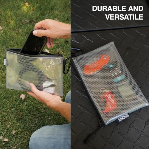 Air Production Medium Clear Zipper Pouch (Black / Medium)