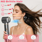 5-in-1 Hot Air Styler, Hair Dryer Brush with Auto-Wrap Curlers (Charcoal)