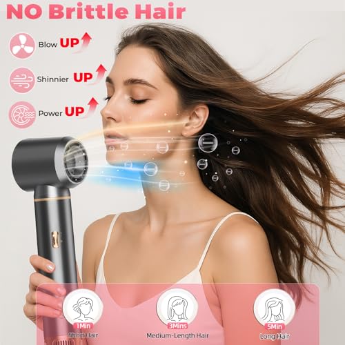 5-in-1 Hot Air Styler, Hair Dryer Brush with Auto-Wrap Curlers (Charcoal)
