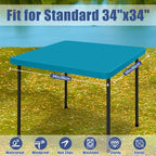 2 Pack Square Spandex Fitted Table Cloth (Teal / 34" x 34" (Square))