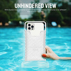Waterproof Phone Pouch [Floating Airbag Design] Universal IPX8 Cellphone Case Dry Bag with Lanyard for iPhone 16 15 14 13 Pro Max Galaxy S24 S23 Phones Up to 6.9'' for Beach Vacation (White)