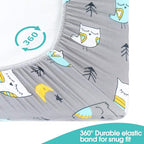 Baby Fitted Crib Sheets (Owl Bear / 52X28 Inch)