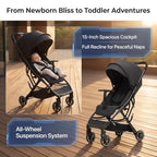 Portable Stroller with Automatic Fold (BLACK-X3)