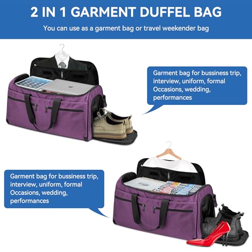 Large Garment Bag for Travel (Purple)