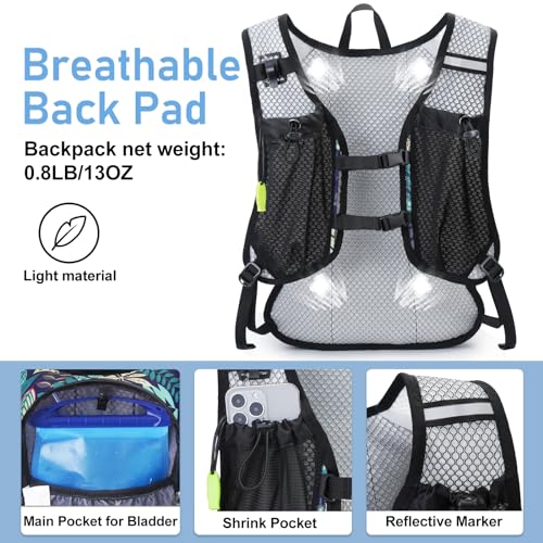 Lightweight Hydration Backpack (Blue Print2)