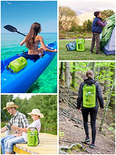 Dry Bag Waterproof Backpack with Phone Case (Lemon Green / 30L)