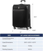 Travelpro Platinum Elite Softside Expandable Checked Luggage, 8 Wheel Spinner - Image 6