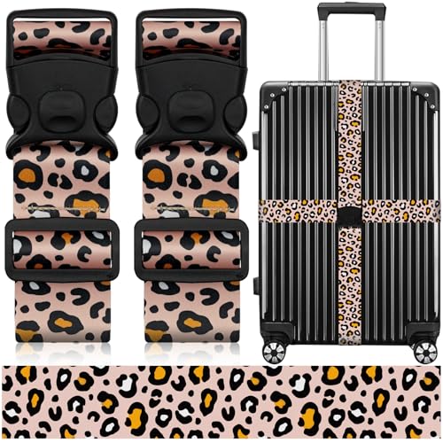 2 Pack Luggage Straps for Suitcases (24020 Beige Eggs)