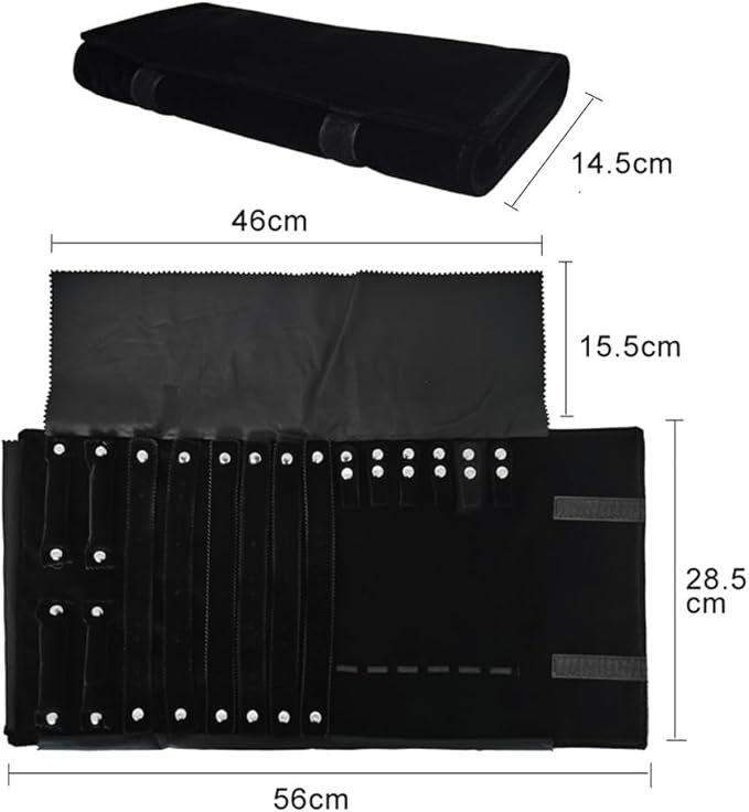 Velvet Travel Jewelry Case Roll Bag Organizer - Image 9