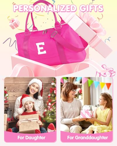 Dance Gym Duffel Bag Gifts for Girls Teen (Hot Pink / E)
