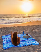 Quick Dry Microfiber Beach Towel (Maldives / Family Size 72x72")
