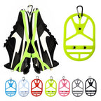 Shoe Holster For Backpack with Clip Hanger. Footwear Holder with a Carabiner for Sneakers (Yellow Neon / Large)