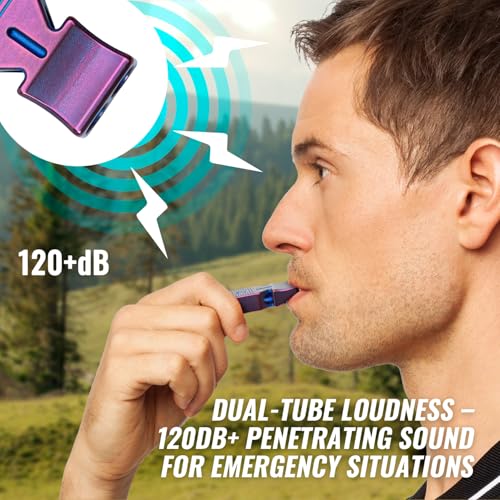 Titanium Emergency Survival Whistle (Purple)