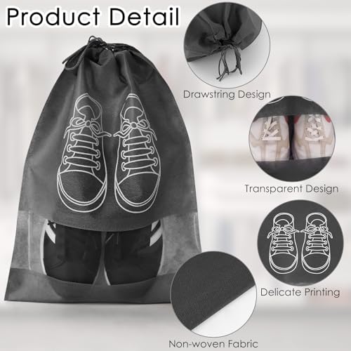 10 Pcs Portable Travel Shoe Bags (Multicolor)