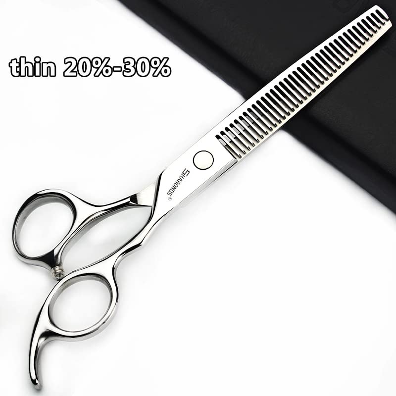6.5 Inch Stainless Steel Professional Barber Scissors Hair Thinning Scissors Hairdresser or Home Hairdresser Variant (6.5 Inch-6pc)