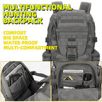 50L Military Tactical Backpack Hiking Waterproof Backpack Large Military Pack 3 Day Assault Pack Molle Bag Rucksack (Grey)