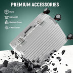 20 Inch Zipperless PC Carry On Luggage With Wheels (Sliver / 20-Inch)