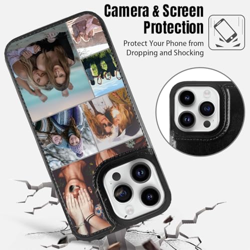 Custom Wallet Phone Case for iPhone 14 Pro Max (Black-C / iPhone 14 Pro Max)