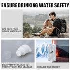 1L Hiking Collapsible Water Bottles (33oz - 4pcs)