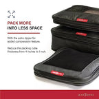 Premium Compression Packing Cubes for Travel (Black / 3 pack)