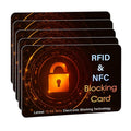 5 Pack RFID Blocking Card for Credit Debit Card (Oragne SL)