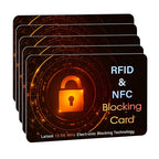 5 Pack RFID Blocking Card for Credit Debit Card (Oragne SL)