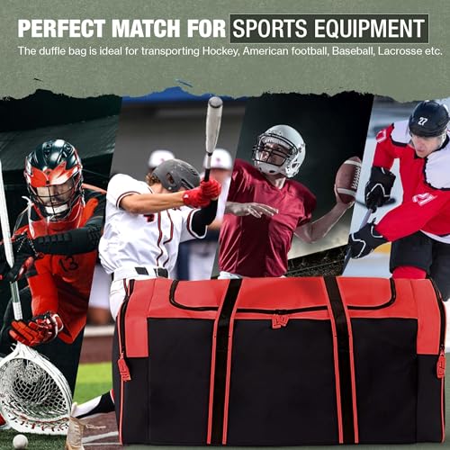 Heavy Duty Hockey Bag (36IN / XL 36" Red)