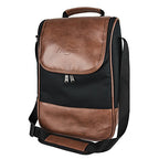 Frehore® Wine Leather Tote Cooler Insulated Bag (2 Bottle / 2-Dark Brown)