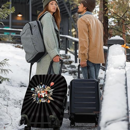 Travel Adventure Luggage Cover (#134 / XL(fits 32-34Inch suitcase))