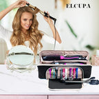 Large Hair Tools Travel Bag with Iron Mat (Style A - Large / Black)