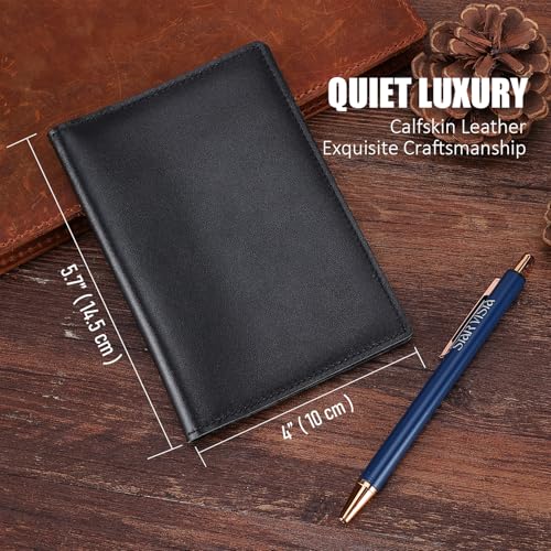 Albatross Leather Travel Passport Holder (Black)