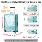 30 Inch Waterproof Clear Suitcase Cover (Black Trim-0.4mm / 30" Suitcase Cover.)