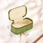 Small Travel Jewelry Case (Mini-Avocado Green / Small Rectangle)