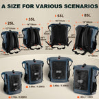 Waterproof Backpack Dry Bag 35L (Blue / 35L)