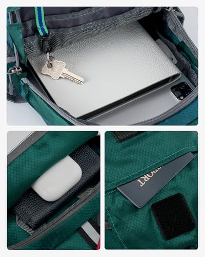 Packable Small Crossbody Sling Backpack Shoulder Chest Bag Daypack for Hiking Traveling (Turquoise)