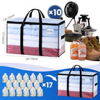 10 Pack Clear Extra Large Moving Bags (Clear / 10 Large)