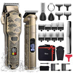Professional Hair Clippers for Men Beard Trimmer Clippers and Trimmer Set Waterproof T (Bronze)