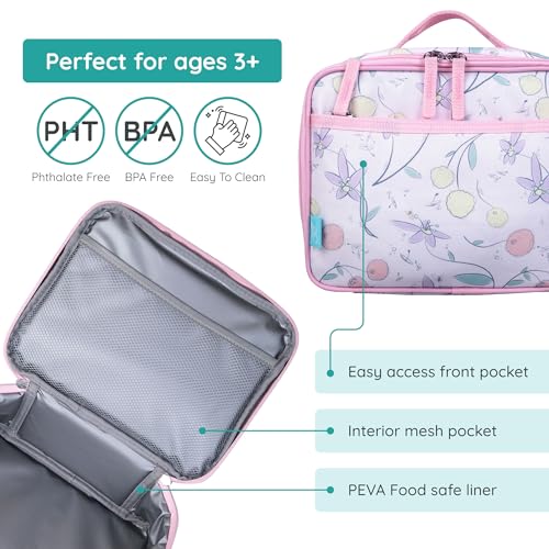 JumpOff Jo Insulated Lunch Box (9.75 x 7 x 3.25 inches / Fairy Blossom)