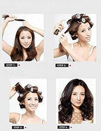 Kamay's Small Size Hair Rollers Curlers Self Grip Holding, For Hairdressing, Design Gripping Sticky Cling Style For DIY Or Salon (25mm/1" 12PCS) Random Color
